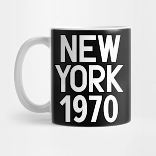 Iconic New York Birth Year Series: Timeless Typography - New York 1970 Mug